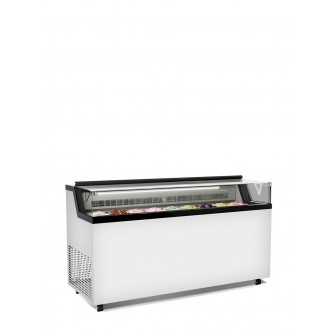 Vitrina expositora de gelados Flat cor Branca