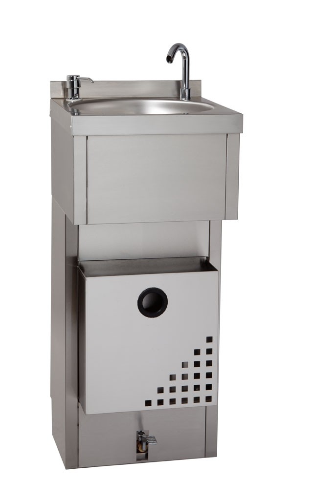 Pio lava mãos 40x40 c/doseador e papeleira Climainox | Eduardo Verde