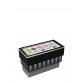 Vitrina expositora de gelados Carrara Dark Vidro total